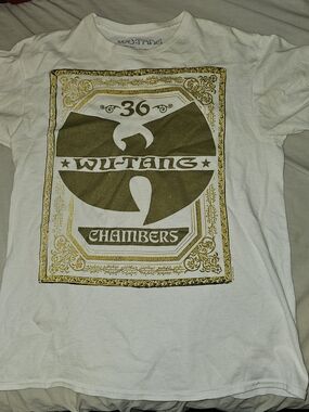 Wu-Tang Clan White & Gold Mems Medium T-Shirt